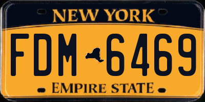 NY license plate FDM6469