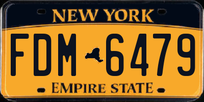 NY license plate FDM6479