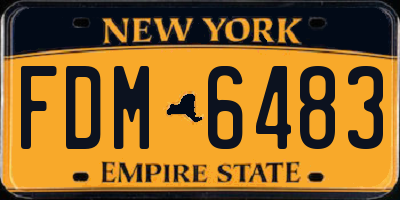 NY license plate FDM6483