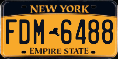 NY license plate FDM6488