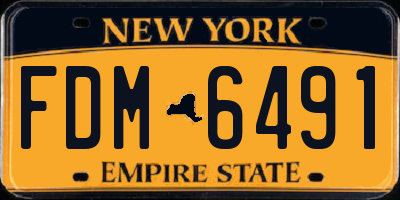 NY license plate FDM6491
