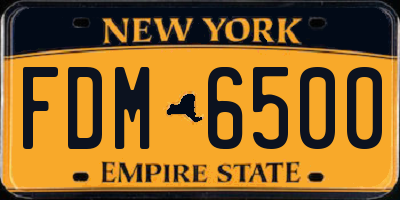 NY license plate FDM6500