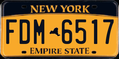 NY license plate FDM6517