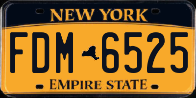 NY license plate FDM6525