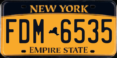 NY license plate FDM6535