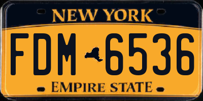 NY license plate FDM6536