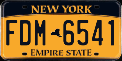NY license plate FDM6541
