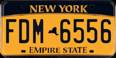 NY license plate FDM6556