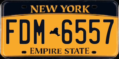 NY license plate FDM6557
