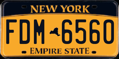 NY license plate FDM6560
