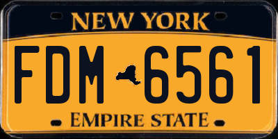 NY license plate FDM6561