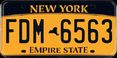 NY license plate FDM6563