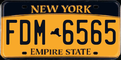 NY license plate FDM6565