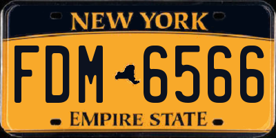 NY license plate FDM6566