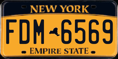 NY license plate FDM6569
