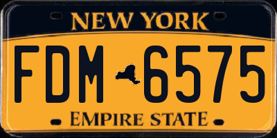 NY license plate FDM6575