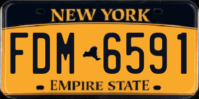 NY license plate FDM6591