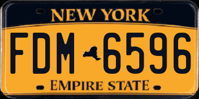 NY license plate FDM6596