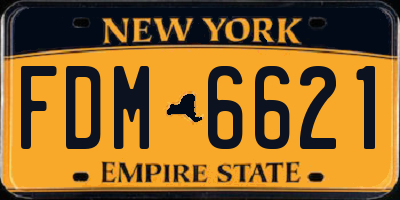 NY license plate FDM6621