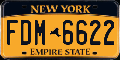 NY license plate FDM6622