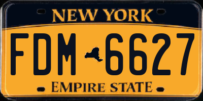 NY license plate FDM6627