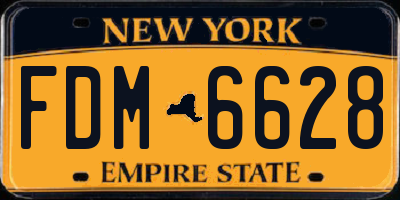NY license plate FDM6628