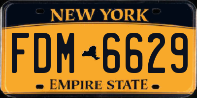 NY license plate FDM6629