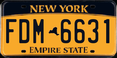 NY license plate FDM6631