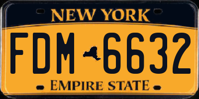 NY license plate FDM6632
