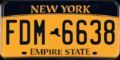 NY license plate FDM6638