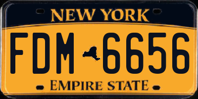 NY license plate FDM6656