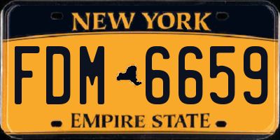 NY license plate FDM6659