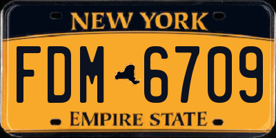 NY license plate FDM6709