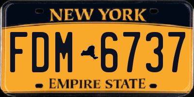 NY license plate FDM6737