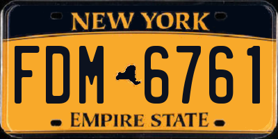 NY license plate FDM6761
