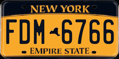 NY license plate FDM6766
