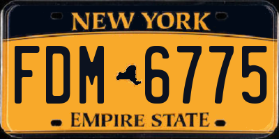 NY license plate FDM6775