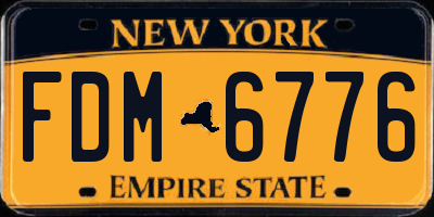 NY license plate FDM6776