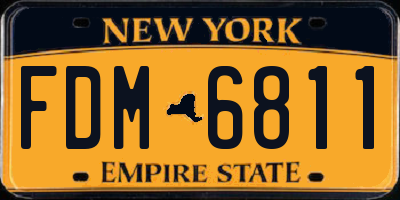 NY license plate FDM6811