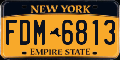 NY license plate FDM6813