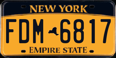 NY license plate FDM6817