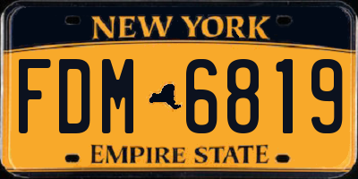 NY license plate FDM6819