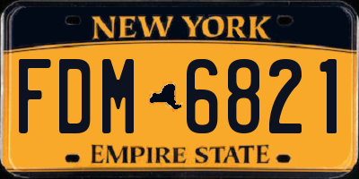 NY license plate FDM6821