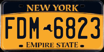 NY license plate FDM6823