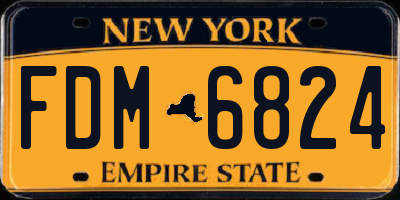 NY license plate FDM6824