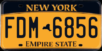 NY license plate FDM6856