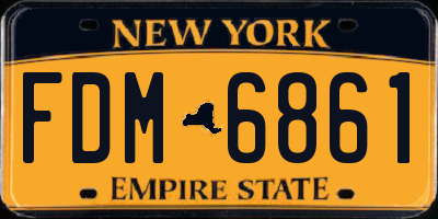 NY license plate FDM6861