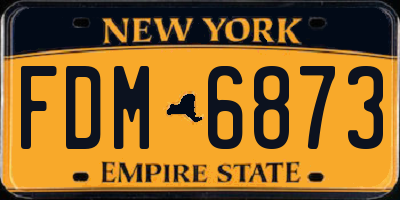 NY license plate FDM6873