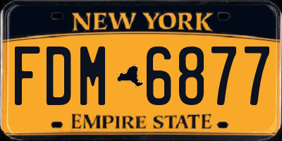 NY license plate FDM6877