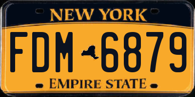 NY license plate FDM6879